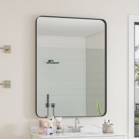 Wall Mirror 30x40 Inch Black Rectangular Mirror Metal Framed Mirror Vanity Mirror Dressing Mirror, for Bathroom, Living Room, Bedroom Wall Decor - as