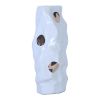 Modern and Elegant White Ceramic Vase with Gold Design - as Pic