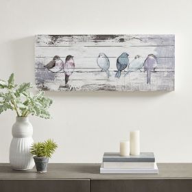 Hand Painted Wood Plank Panel Wall Decor