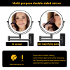 8 Inch Wall-Mounted Makeup Mirror, Double Sided 1x/10x Magnifying Makeup Mirror, 3 Colour Lights Touch Screen Dimmable Bathroom Mirror, 360¬∞ Swivel V