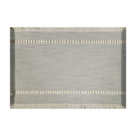 Better Home & Gardens Grey Fringe Placemat - Better Homes & Gardens