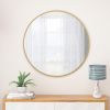 Wall Mirror 28 Inch Gold Circular Mirror Metal Framed Mirror Round Vanity Mirror Dressing Mirror, for Bathroom, Living Room, Bedroom Wall Decor - as P