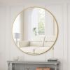 Wall Mirror 39 Inch Gold Circular Mirror Metal Framed Mirror Round Vanity Mirror Dressing Mirror, for Bathroom, Living Room, Bedroom Wall Decor - as P