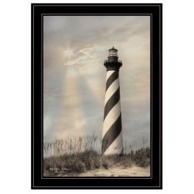 "Cape Hatteras Lighthouse" By Lori Deiter, Ready to Hang Framed Print, Black Frame