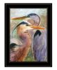 "Blue Heron Duet" by Stellar Design Studio, Ready to Hang Framed Print, Black Frame - as Pic