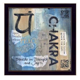 "Yoga Series - Chakra" By Debbie DeWitt, Printed Wall Art, Ready To Hang Framed Poster, Black Frame - as Pic