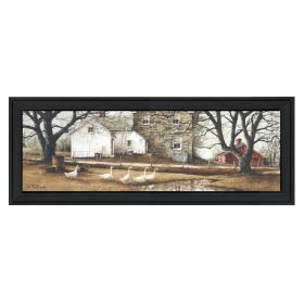 "Puddle Jumpers" By John Rossini, Printed Wall Art, Ready To Hang Framed Poster, Black Frame