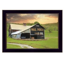 "Mail Pouch Barn" By Lori Deiter, Printed Wall Art, Ready To Hang Framed Poster, Black Frame