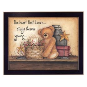 "Forever Young" By Mary June, Printed Wall Art, Ready To Hang Framed Poster, Black Frame