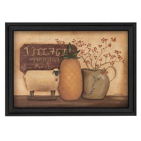 "Country Necessities" By Pam Britton, Printed Wall Art, Ready To Hang Framed Poster, Black Frame