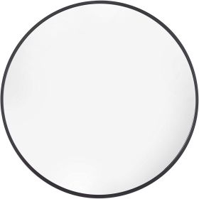 Black 24 IN Metal Round mirror - 1