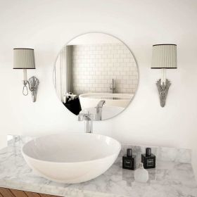 Wall Mirror 19.7" Round Glass - Silver