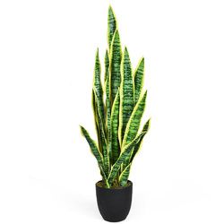 35.5" Indoor-Outdoor Decoration Fake Artificial Snake Plant - HW63230