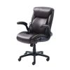 Air Lumbar Bonded Leather Manager Office Chair - Brown