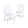 Autumn Lane Windsor Solid Wood Dining Chairs, Set of 2 - White