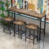 Modern Design Kitchen Dining Table, Pub Table, Long Dining Table Set with 3 Stools, Easy Assembly - Natural