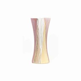 Handpainted Art Glass Vase | Interior Design Home Room Decor | Table vase 12 inch - Orange - 300