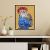 Rosie the Feline Framed Canvas Wall Art - as Pic