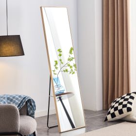 The3rd generation packaging upgrade includes a light oak solid wood frame full length mirror, dressing mirror, bedroom entrance, decorative mirror, cl