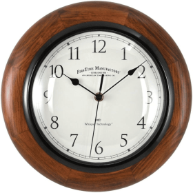 FirsTime & Co. Brown Harrington Whisper Wall Clock, Traditional, Analog, 11.5 x 2 x 11.5 in