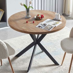 Easy-Assembly Round Dining Table,Coffee Table for Cafe/Bar Kitchen Dining Office - as Pic