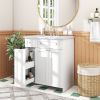 30" White Bathroom vanity with Single Sink ,Combo Cabinet Undermount Sink,Bathroom Storage Cabinet vanities - as Pic