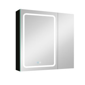 30x30 Inch LED Bathroom Medicine Cabinet Surface Mount Double Door Lighted Medicine Cabinet