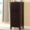 Transitional Espresso Compact Design 5-Drawer Chest Bedroom / Small Living Space Chest of drawers - as Pic