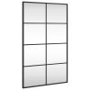 Wall Mirror Black 19.7"x31.5" Rectangle Iron - Black