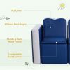 Kids 2-in-1 Sofa Sets-Blue - as picture