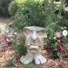 1pc Resin Planter Statue Vase, Outdoor Garden Ornaments Patio Lawn Garden Yard Entry Door Decor - Uncle Smoking