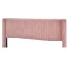 Queen Size Corduroy Platform Bed with Metal Legs - Pink