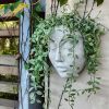 1pc Face Planter Pot Head Planter, Resin Wall Mounted Planter Face Pot Face Flowers Pots For Indoor Outdoor Plants Wall Decors - Face Flower