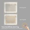 LED Lighted Bathroom Wall Mounted Mirror with High Lumen+Anti-Fog Separately Control+Dimmer Function - 48x36