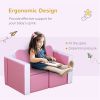 Kids 2-in-1 Sofa Sets-Pink - as picture