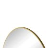 Wall Mirror 39 Inch Gold Circular Mirror Metal Framed Mirror Round Vanity Mirror Dressing Mirror, for Bathroom, Living Room, Bedroom Wall Decor - as P