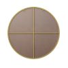 Wall Mirror 28 Inch Gold Circular Mirror Metal Framed Mirror Round Vanity Mirror Dressing Mirror, for Bathroom, Living Room, Bedroom Wall Decor - as P