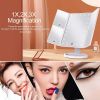 Rechargeable Foldable Makeup Mirror With LED Light 360¬∞ Adjust Wireless 1-3X Magnifying 3 Tone Light Desktop Vanity Table Mirror - three lights2 - CN