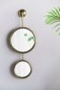 2 Circle Mirrors for Wall Decor, Unique Contemporary Wall Mirror for Living Room Bedroom Entryway,11" x 28.5" - as Pic