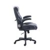 Air Lumbar Bonded Leather Manager Office Chair - Gray