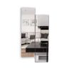 Bathroom Dressing mirror Three in One Makeup Mirror Decorative Living Room Mirror - white