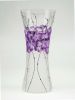 Handpainted Glass Vase | Painted Art Glass Vase | Interior Design Home Decor | Table vase 12 inch - Violet - 300