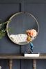 28" Round Wood Mirror, Wall Mounted Mirror Home Decor for Bathroom Living Room - as Pic