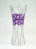 Handpainted Glass Vase | Painted Art Glass Vase | Interior Design Home Decor | Table vase 12 inch - Violet - 300