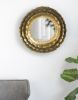 16" Round Wall Mirror with Gold Metal Frame, Mid-Century Modern Accent Mirror for Living Room - as Pic