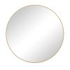 Wall Mirror 28 Inch Gold Circular Mirror Metal Framed Mirror Round Vanity Mirror Dressing Mirror, for Bathroom, Living Room, Bedroom Wall Decor - as P