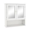 Bathroom Wall Cabinet with Doule Mirror Doors and Shelvs - as Pic