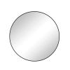 Wall Mirror 28 Inch Black Circular Mirror Metal Framed Mirror Round Vanity Mirror Dressing Mirror, for Bathroom, Living Room, Bedroom Wall Decor - as