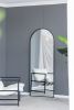 28x1x74" Celine Black Arch Body Mirror - as Pic