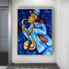 Hand Painted Oil Painting Abstract Wall Painting- musician Portrait Oil Painting On Canvas - Wall Art Picture -Acrylic Texture Home Decor - 60X90cm -